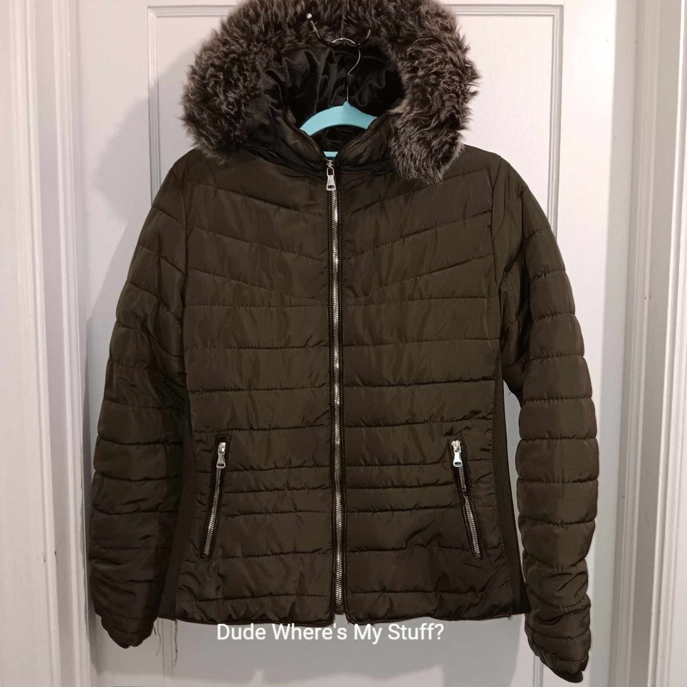 YMI COLLECTION - PUFFER PARKA - OLIVE GREEN - SIZE XL ~~~SEE MEASUREMENTS~~~